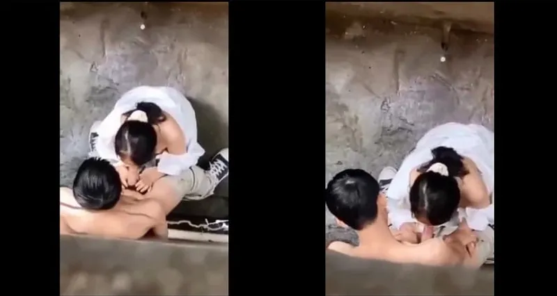 Quay lén em học sinh nữ bj cho người tình trong hẻm